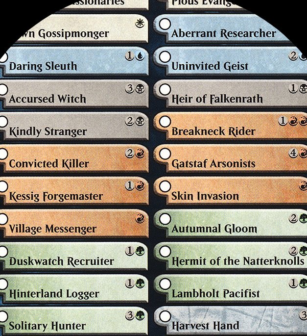 Shadows Over Innistrad Checklist 1