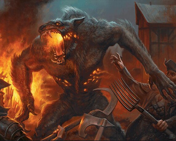 Smoldering Werewolf // Erupting Dreadwolf